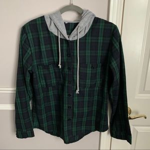 flannel hoodie